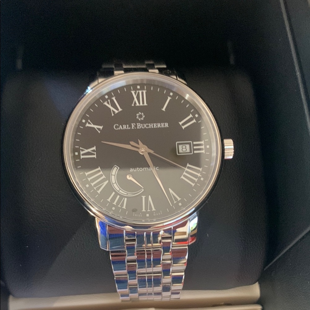 Carl F. Bucherer Silver and Black Watch